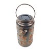 Snow Joe Bliss Outdoors Set of 2 Solar LED Lanterns w Humming Bird Design  Hand Painted Finish BSL-309-BZ